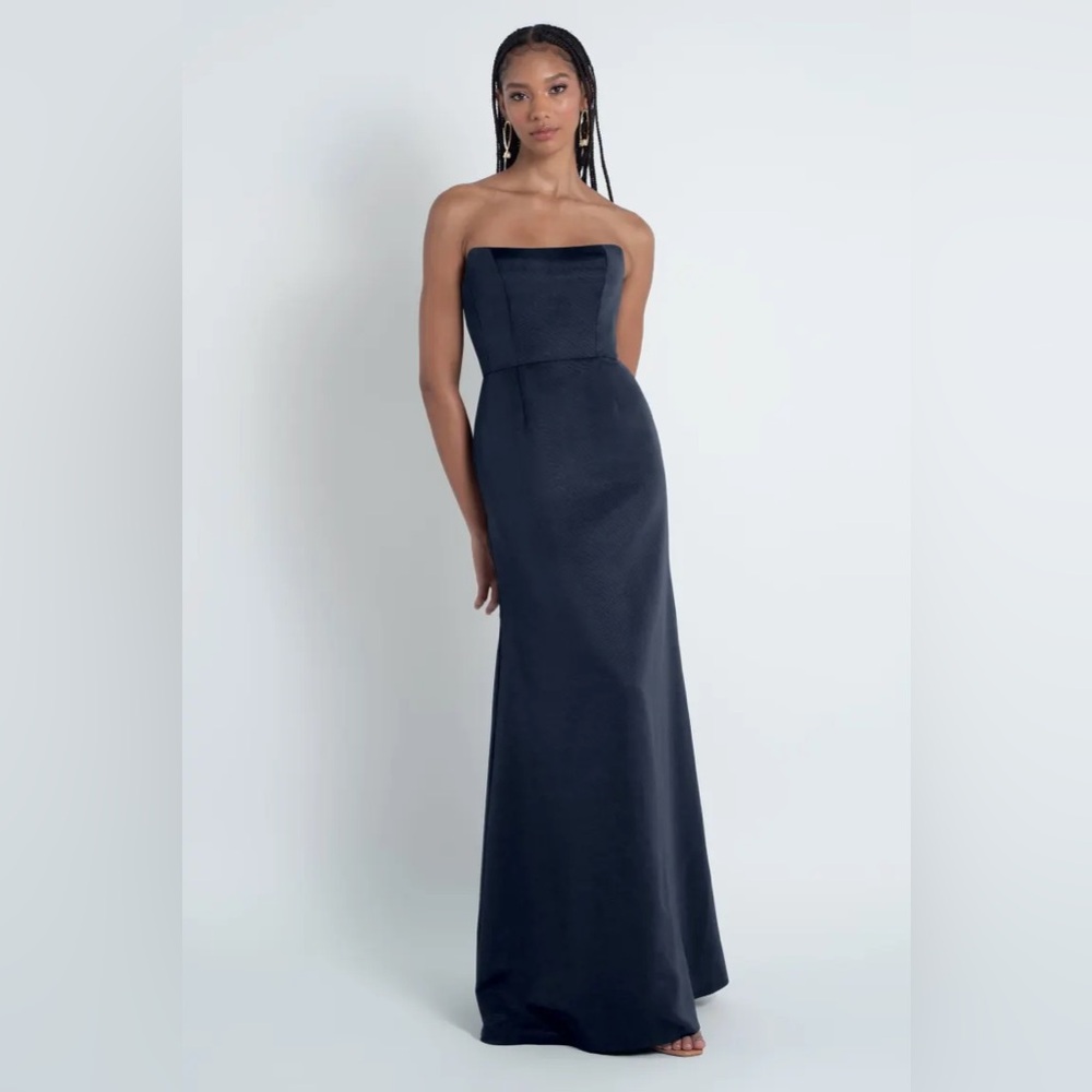 NEW - JENNY YOO - PAIGE STRAPLESS DRESS - NAVY - SIZE 8